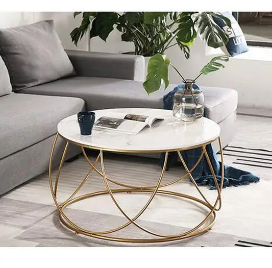 Marble Coffee Table Nordic Wrought Iron Balcony Luxury Table